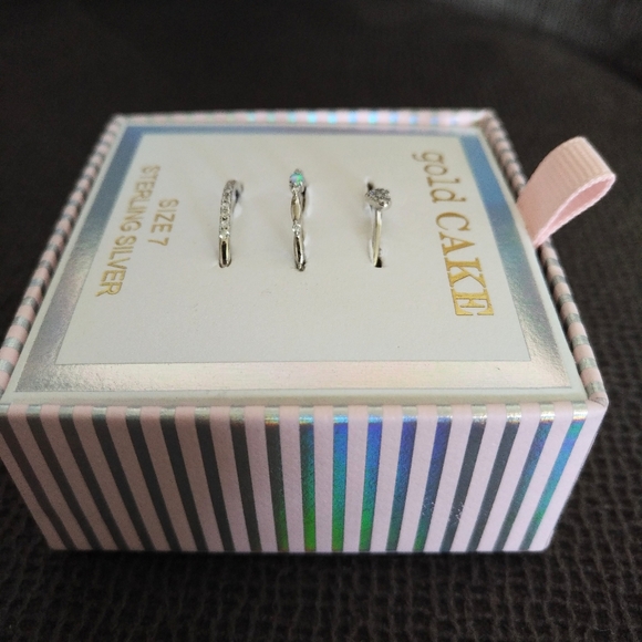 Gold Cake Jewelry Gold Cake Set Of Three3 Sterling Silver Rings Poshmark